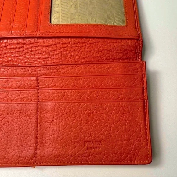 Prada Red Leather Wallet Authentic EUC - Picture 5 of 8